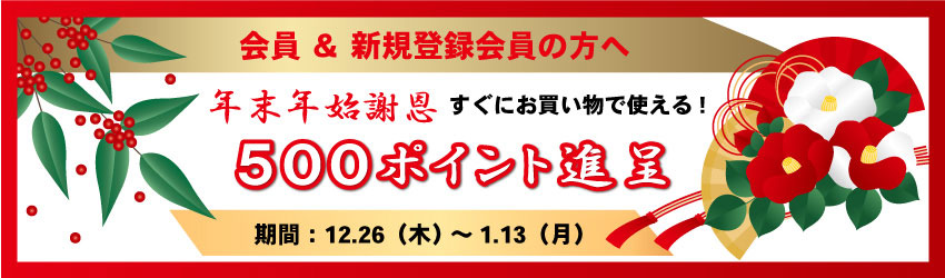 謝恩500ﾎﾟｲﾝﾄ進呈中