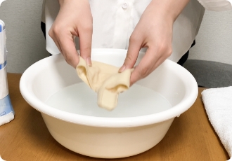 中性洗剤手洗いで陰干し