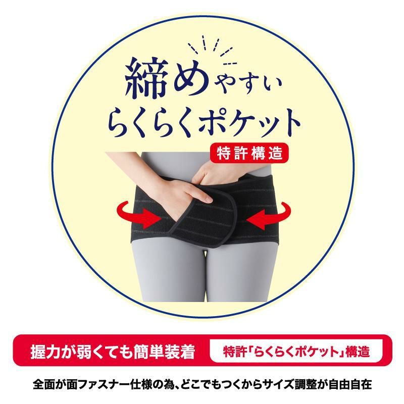 装着しやすい「らくらくポケット」